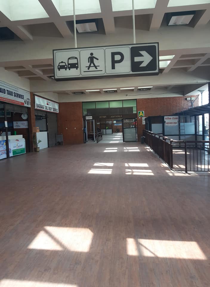 Getting quiet, the Kathmandu Airport