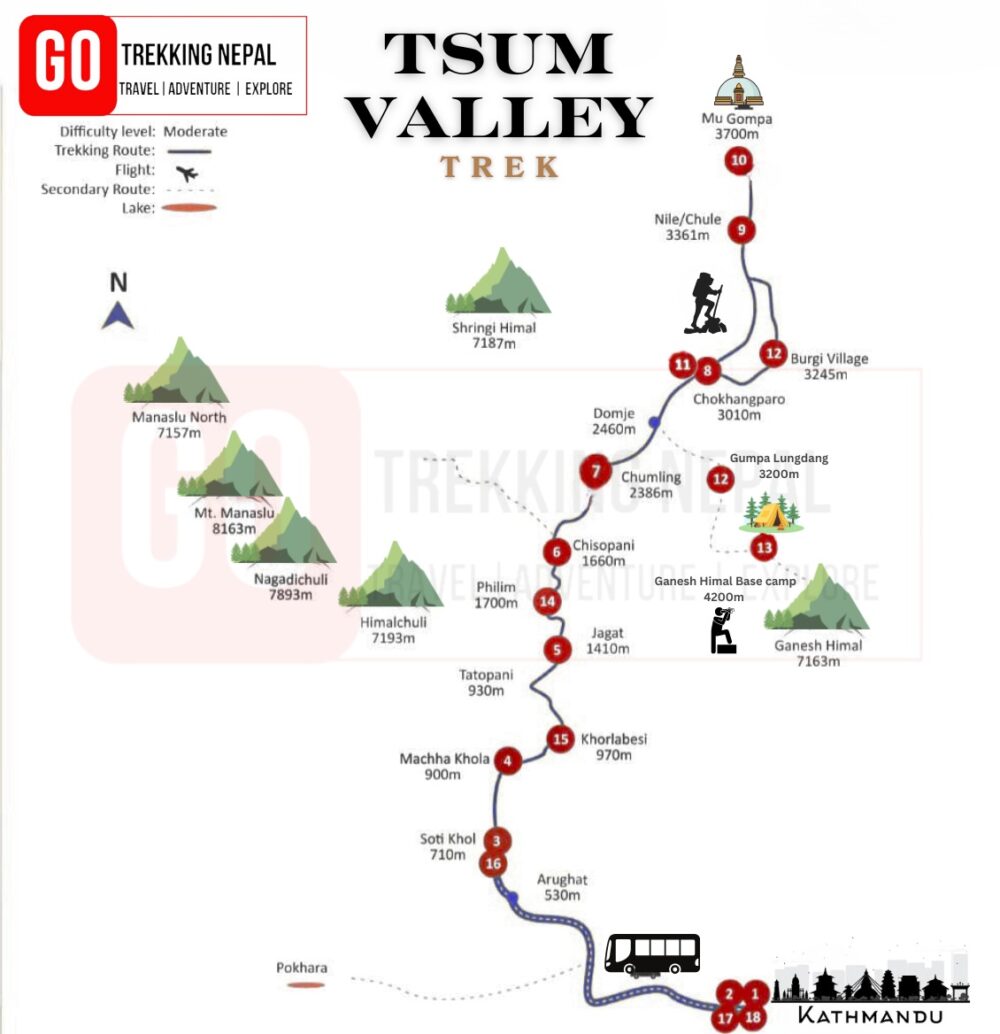 Tsum Valley Map