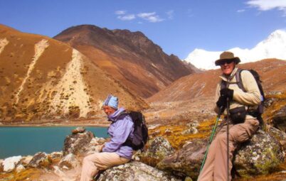 Trekkers at Gokyo Lake